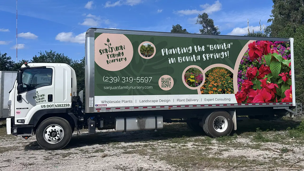 Sanjuan Family Nursery box truck wrap.