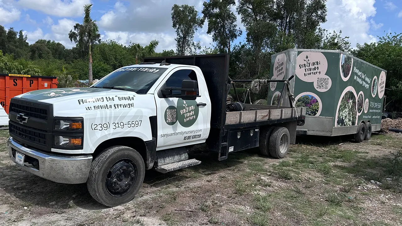 Sanjuan Family Nursery truck and trailer wrap.